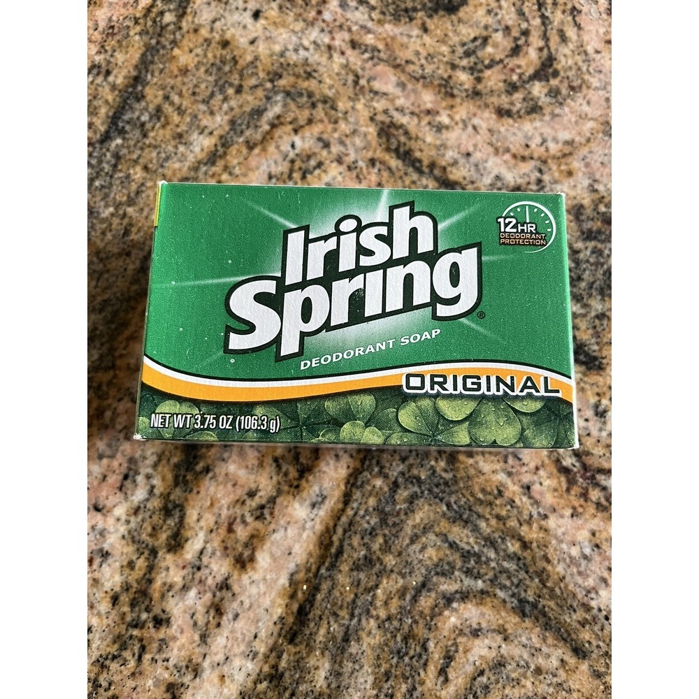 Irish Spring Deodorant Bar Soap Men 3.75oz Green New Vintage Original Scent